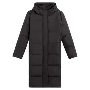 李宁长款羽绒服女士2026冬季新款防泼水加厚保暖舒适连帽运动外套