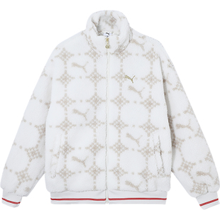 Puma/彪马正品运动休闲冬新款男士宽松保暖时尚毛绒外套631421-92