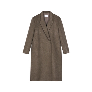 【周迅同款】LESS冬季双面呢大衣女时尚牦牛绒长款外套2OA812610