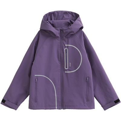 NNGZ山系户外女童机能外套春季防风保暖儿童连帽运动夹克童装上衣