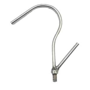 不锈钢水草镰刀钓鱼搂草耙子鱼叉头搭钩香椿钩通用8mm抄网杆配件