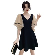 平时可穿小仙气质简单大方女晚礼服1