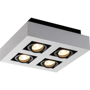 麦丹妮 无主灯客厅led射灯明装4头四头方形家用简约现代卧室灯具