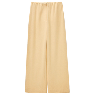 OVV秋冬新款女装针织羊毛无腰橡筋直筒休闲套装西服裤子