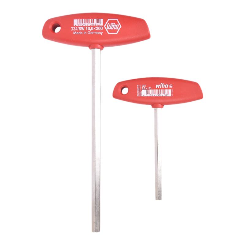 德国wiha威汉T型内六角扳手加长带手柄334进口六角螺丝刀单个超长