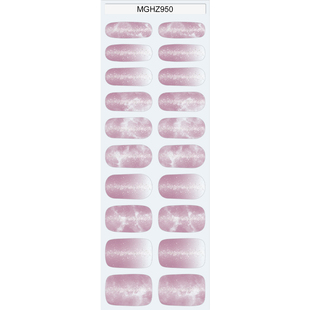 美盖UV指甲贴二代透亮晶石猫眼美甲甲贴凝胶光疗软甲半烤美甲贴