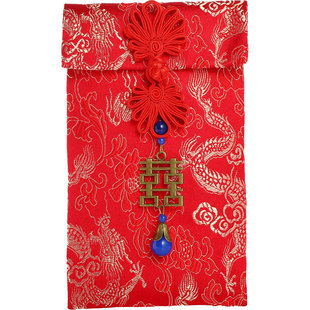 结婚喜字创意随礼万元布红包份子钱袋婚礼敬茶改口费大红包利是封