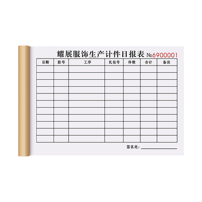 工厂产量报表员工计件日报表