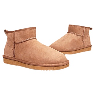 羊皮毛一体雪地靴男款女低帮一脚蹬男鞋冬季保暖加厚羊毛雪地棉鞋