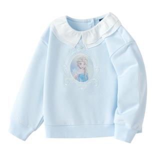 【艾莎IP】巴拉巴拉童装女童卫衣秋装款上衣绣花甜美翻领时尚舒适