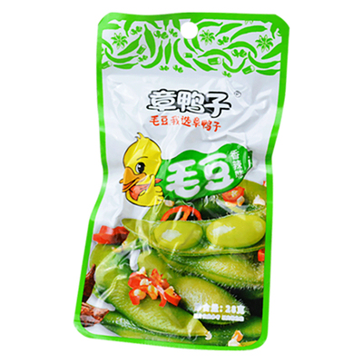 章鸭子香辣绝辣毛豆花生脆藕海带