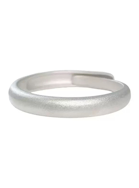 轧戏卢昱晓胡羞同款银色素圈戒指