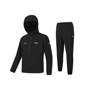 FILA斐乐官方长袖运动套装男春季新款休闲外套裤子跑步健身训练服