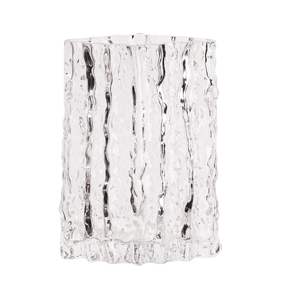 花瓶摆件客厅玻璃透明冰川轻奢