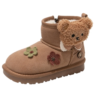 女童鞋子儿童大棉鞋2025新款冬季加绒加厚雪地靴女宝棉靴保暖冬鞋