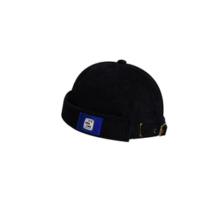 韩版ins秋冬灯芯绒雅痞瓜皮帽子女日系无檐嘻哈儿童亲子地主帽男