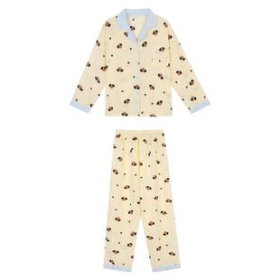 馨帮帮Homedress 可爱小狗印花睡衣女2025秋季新款长袖家居服套装