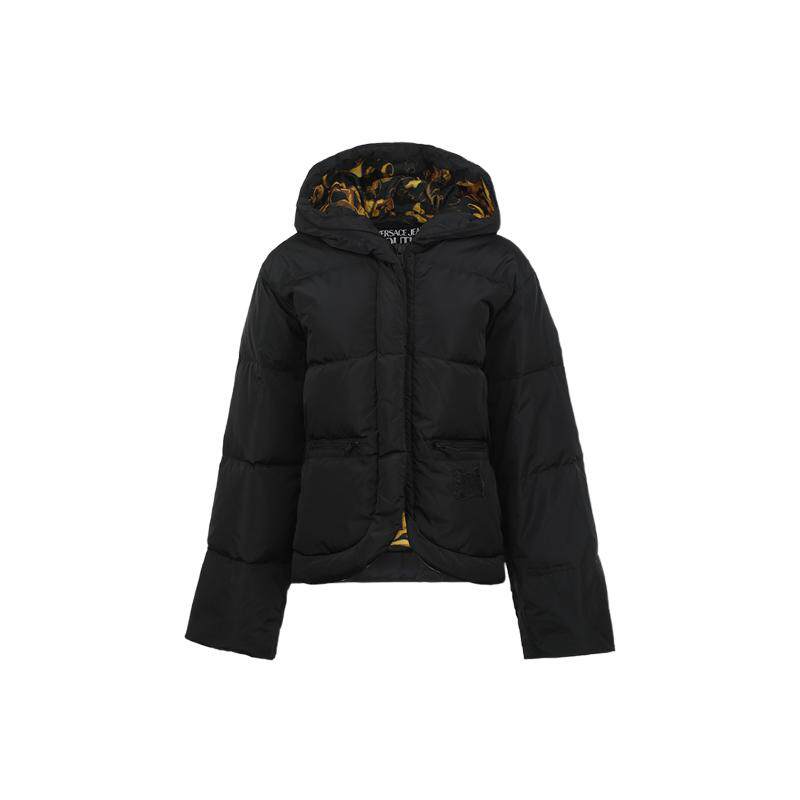 【自营】Versace Jeans Couture范思哲女士FW25纯色连帽羽绒服