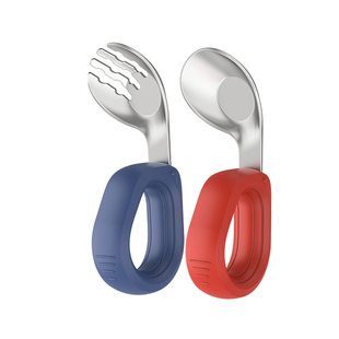 元宝勺子316不锈钢宝宝自主进食勺子婴儿吃饭专用勺子训练勺辅食