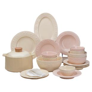 碗碟套装家用2025新款高颜值釉下彩餐具碗盘套装家用乔迁结婚礼物