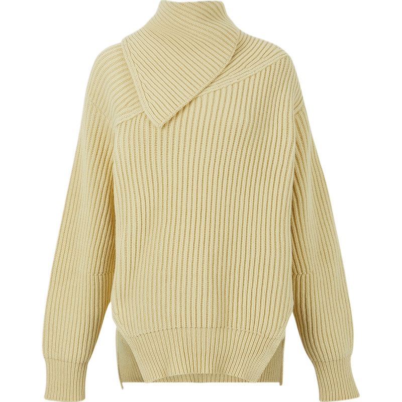 【反季特惠】Jil Sander 女秋冬罗纹针织羊毛毛衣