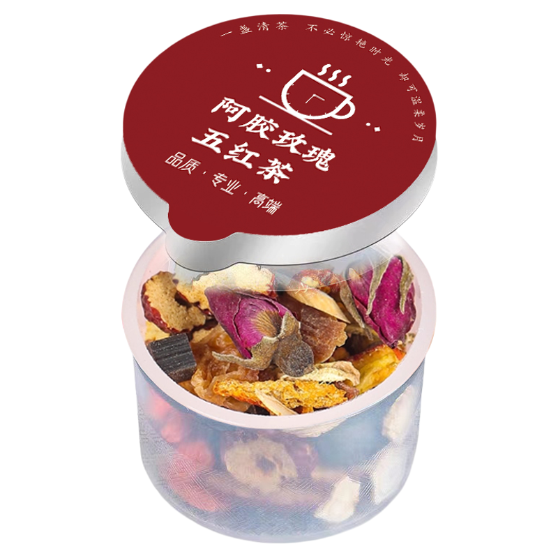 阿胶玫瑰五红茶小罐女性调理滋补
