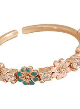 开口可调节可爱甜美小众设计戒指