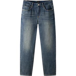 森柔|森马牛仔裤男舒弹合体直筒长裤2026春夏新款复古做旧水洗裤