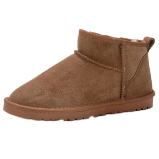 周冬雨同款冬季雪地靴女东北大码加厚短筒女棉鞋防滑保暖情侣冬靴