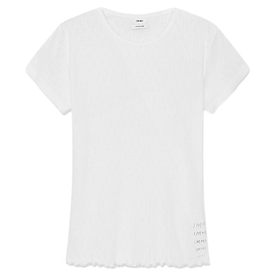 IMMI26SS镂空提花针织短袖T恤