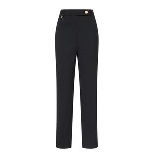 Scofield女装高腰气质休闲裤时尚黑色西装长裤夏季裤子