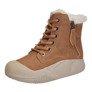 冬天鞋子女2025新款冬季短靴加绒棉鞋大码女鞋41兔毛真皮雪地靴43