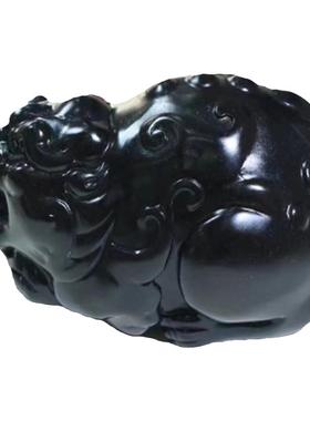 貔貅小摆件手玩件和田玉墨玉保真