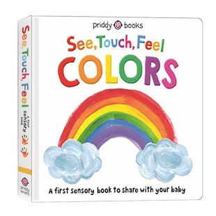 See Touch Feel Colors 英文原版绘本 纸板触摸书看触觉视觉感官颜色认知 幼儿童早教英语启蒙图画书 亲子互动游戏概念书精装