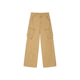 UOOYAA/乌丫2026春季新款「奇幻都市」手工扎花工装牛仔裤