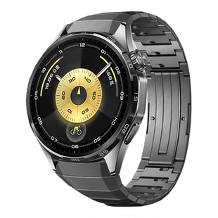 适用华为gt6表带watch gt6手表带gt5弧形专用智能watch4pro男4高级感3运动新款男士钛金属钛合金系列纯钛无缝