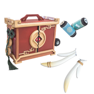 【米粒】原神 烟绯cos服装配饰假发双角头饰箱子道具包送卷轴现货