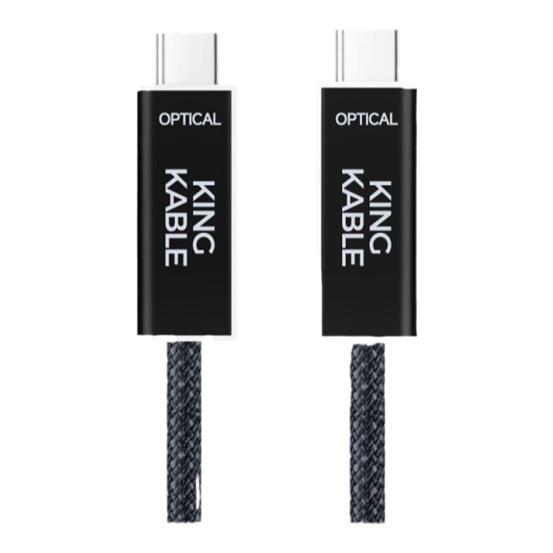 KingKable光纤USB4数据线兼容雷电3/4全功能TypeC线40G 8K60 PD100W显示器投屏线单反相机联机拍摄线5/8/10米