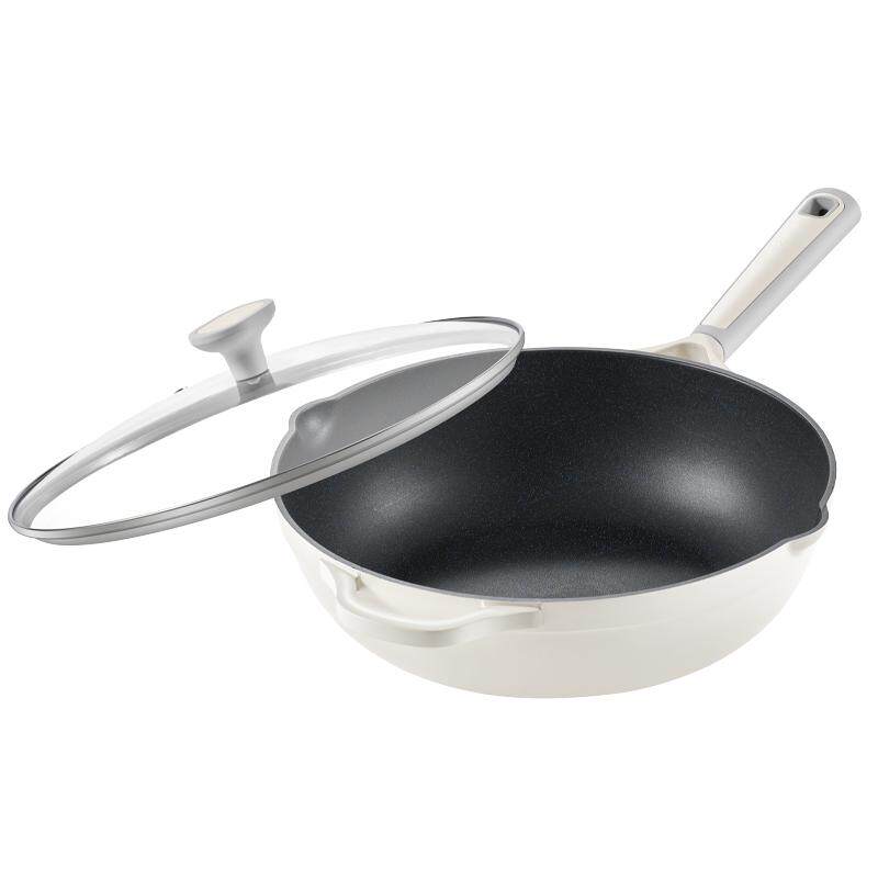 贝尔图炒锅不粘锅炒菜锅家用电磁炉专用煎锅平底锅煎饼牛排早餐锅