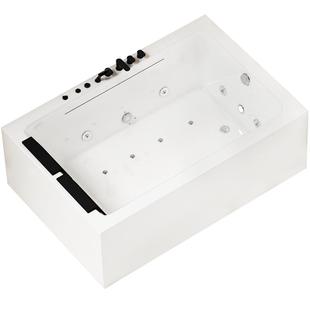 双人冲浪按摩浴缸家用亚克力独立式恒温大浴池尺寸定制1.1-2.2米