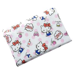 纯棉布料手工DIY服装卡通凯蒂猫kitty库洛米粉色红色全棉面料棉布