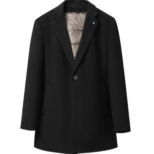 海澜之家一衣多穿可脱卸鹅绒内胆纯羊毛大衣秋冬新保暖厚外套男装