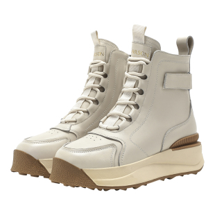 哈森东北雪地靴女冬季新款厚底加绒短靴休闲马丁靴工装靴HA237709