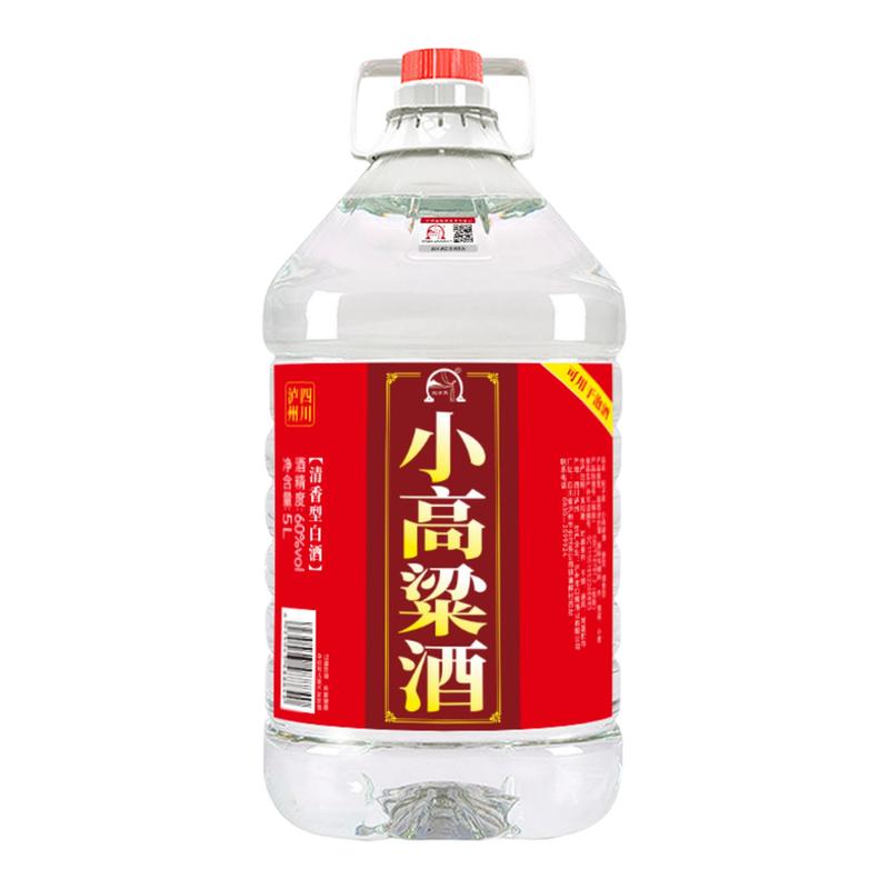四川泸州小高粱酒60度清香型5L