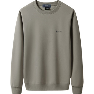 杉杉卫衣男圆领加绒加厚2025秋冬新款休闲打底长袖体恤衫保暖上衣