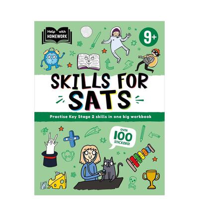 【预售】作业辅导：9岁以上（SAT 考试技能）英文儿童自然拼读进口原版外版书平装3-6周岁Help With Homework: Age 9+ Skills fo