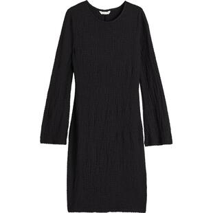 HM女装连衣裙春季时尚气质纹理感舒适柔软连衣裙1202089