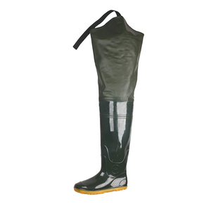 上海双钱男女款高筒过膝高级插秧鞋专业下田雨靴牛筋底涉水裤田园