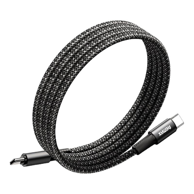 REMAX睿量USB-A/C手机平板笔记本磁吸收纳充电线PD30W适用苹果15/14/13安卓Type-C快速数据线66W传输线供电线