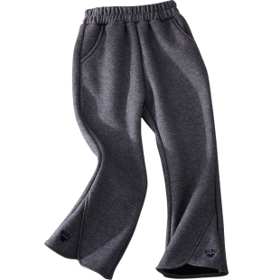 女童裤子春秋款洋气童装儿童时髦喇叭裤小女孩秋冬加绒加厚休闲裤